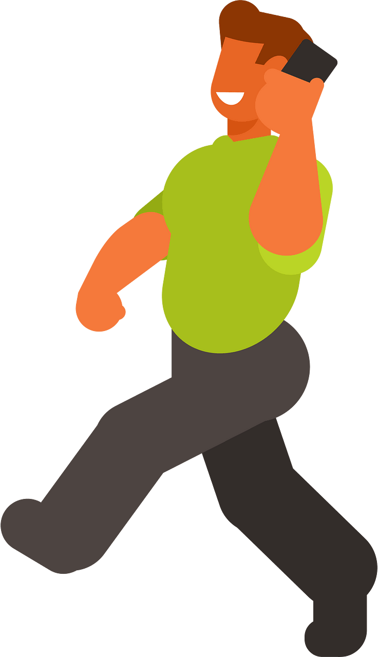 Man not seeing danger