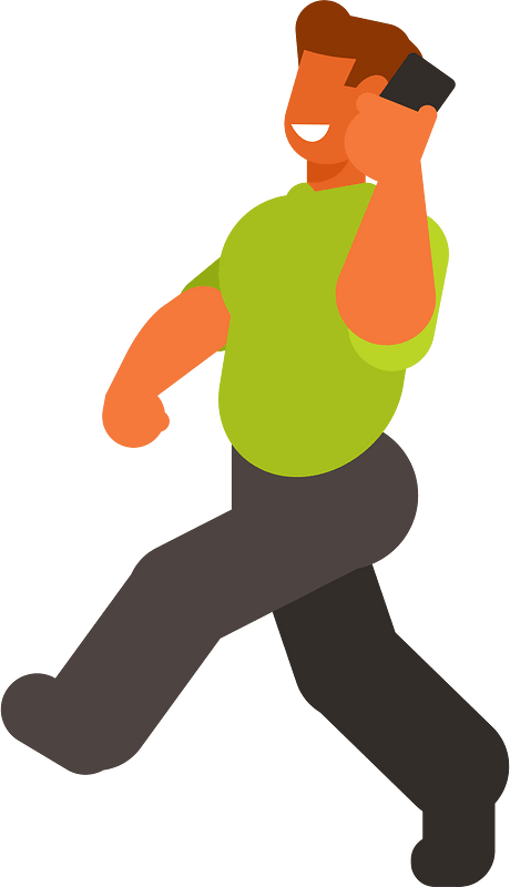 Man not seeing danger