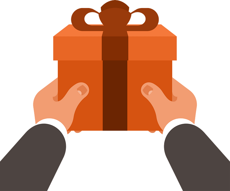 Gift box in hands