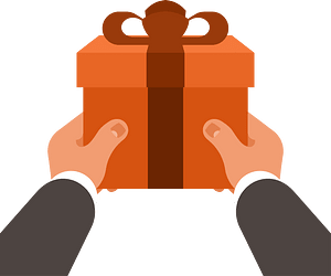 Gift box in hands