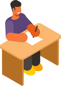 Student in the classroom