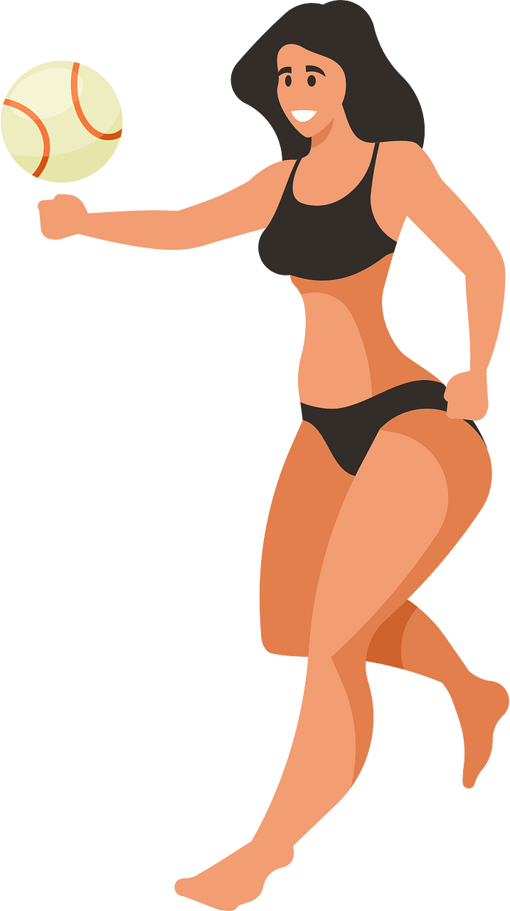 Girl playing volleyball