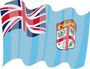 Waving flag of Fiji