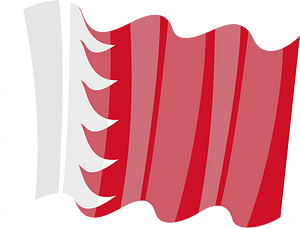 Waving flag of Bahrain