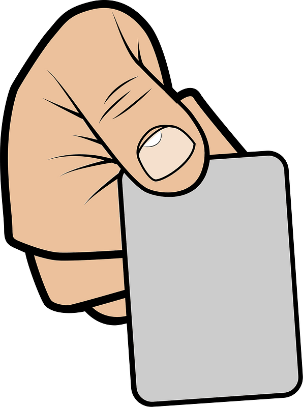 Hand giving business card