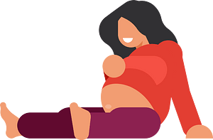 Pregnant woman vector image