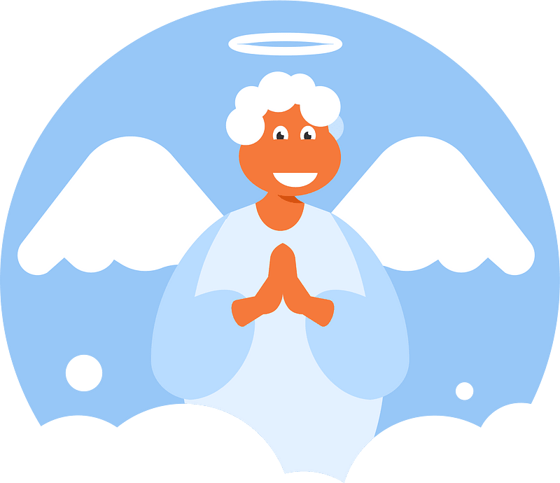 Angel in the clouds