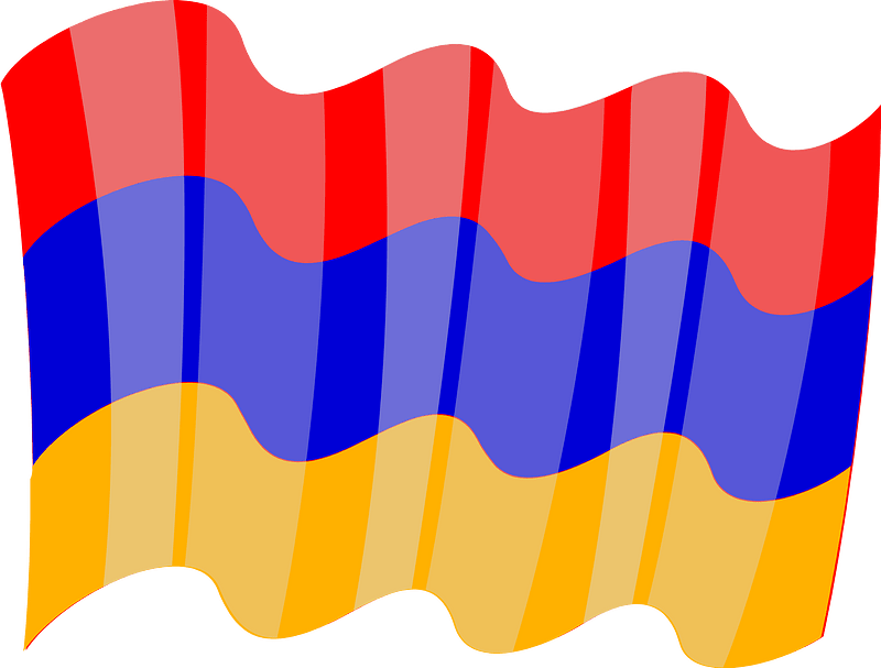 Waving flag of Armenia