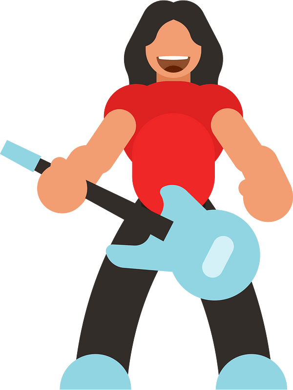 Rock music guitarist