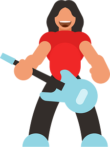 Rock music guitarist