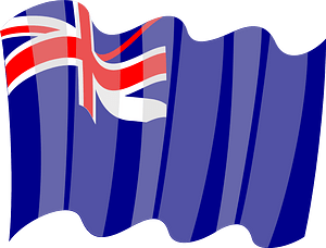 Waving flag of Australia