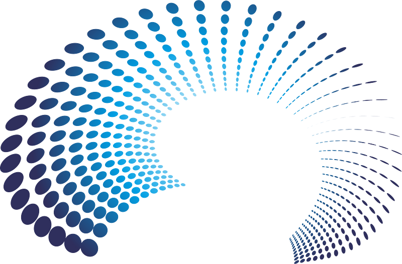 Halftone curved shape