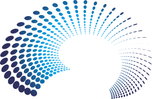 Halftone curved shape