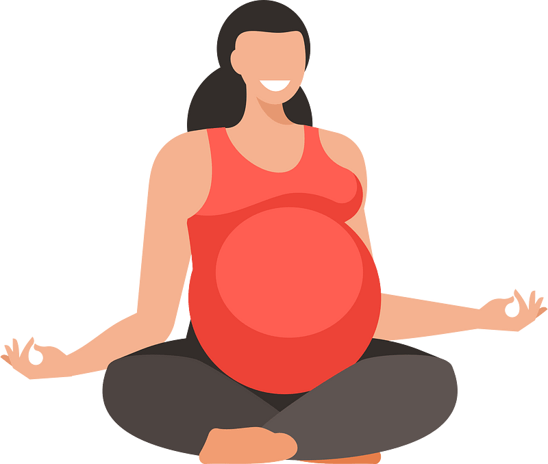 Pregnant woman doing yoga