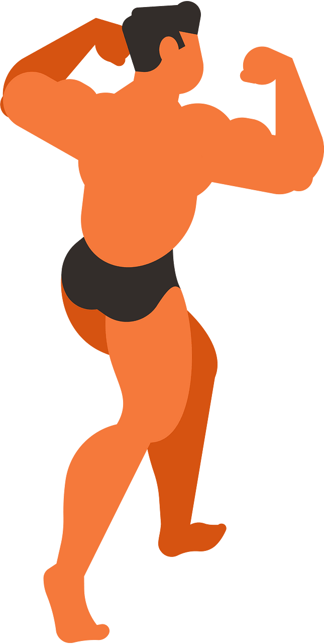 Bodybuilder posing