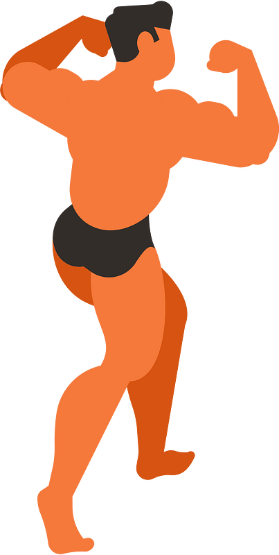 Bodybuilder posing