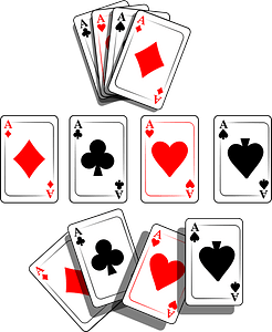 Aces playing cards