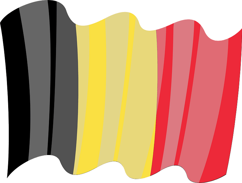 Waving flag of Belgium
