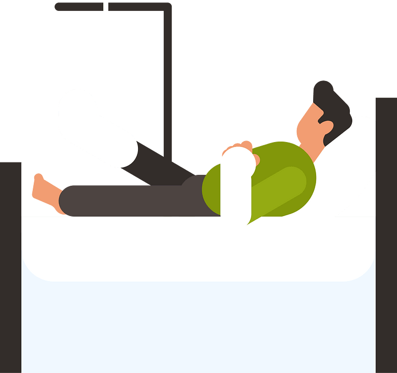 Man with a broken leg
