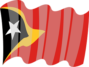 Waving flag of East Timor