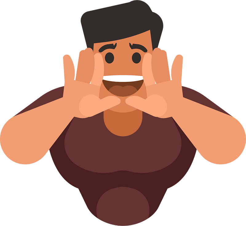 Man shouting vector clip art