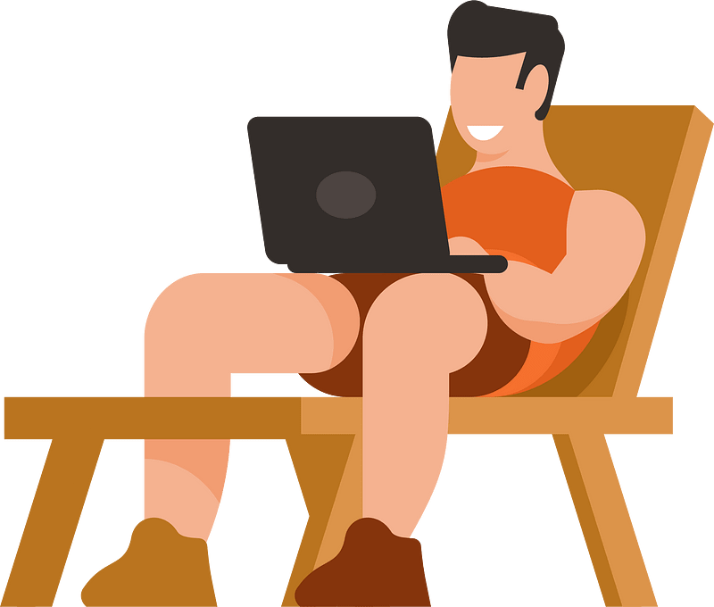 Freelances working on a beach