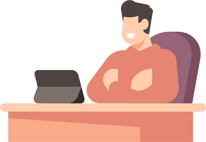 Man watches video on a tablet