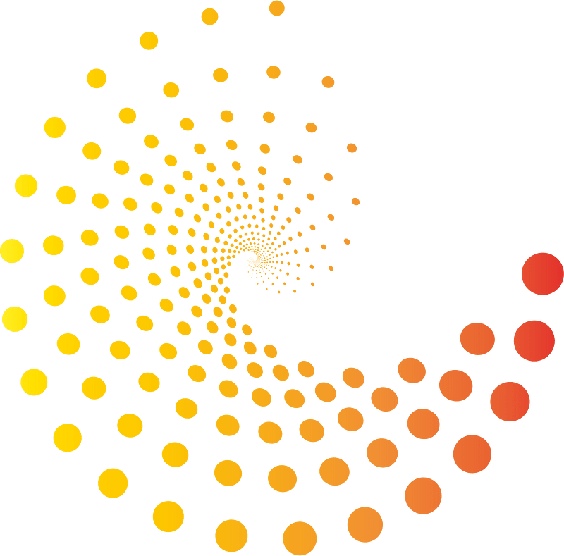 Spiral halftone design element