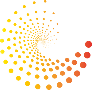 Spiral halftone design element