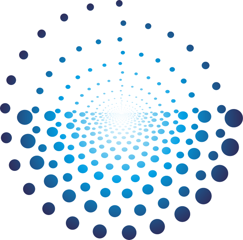 Halftone circle blue color