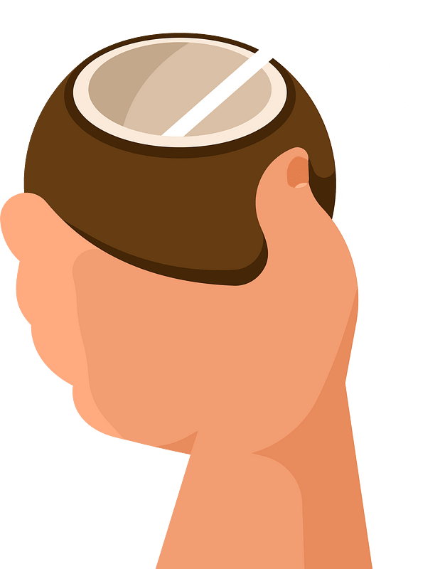 Coconut with a straw
