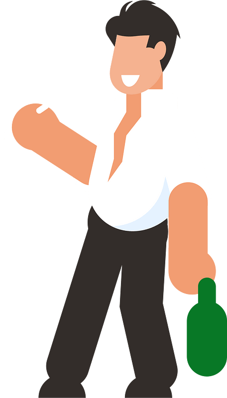 Drunk businessman