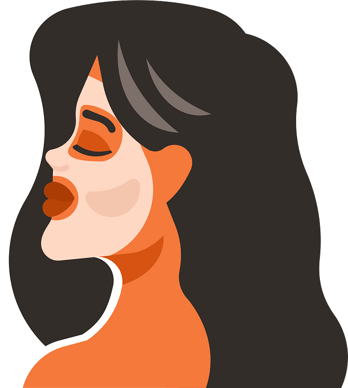 Woman with cosmetic face mask