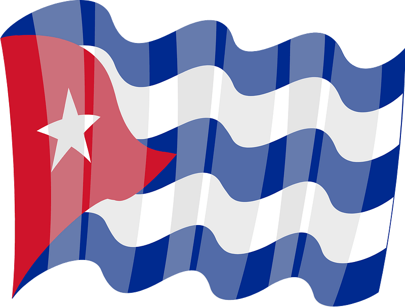 Waving flag of Cuba