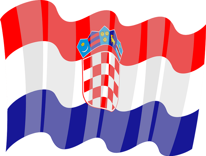 Waving flag of Croatia