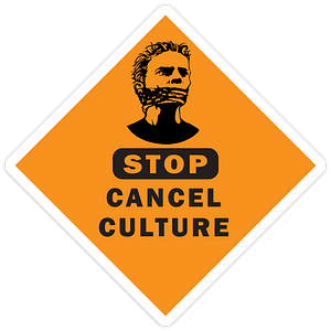 Stop cancel culture symbol