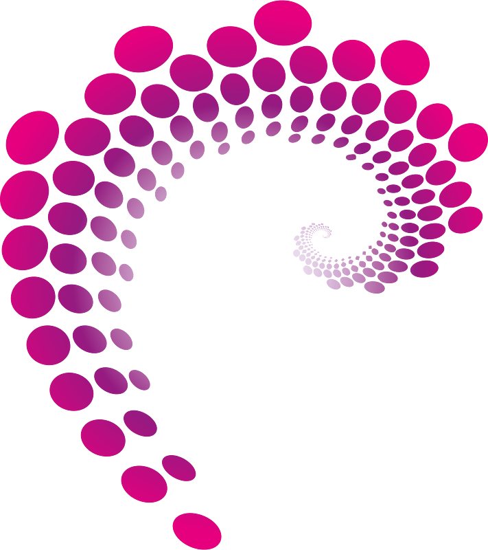 Halftone pattern pink dots