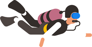 Scuba diver vector clip art