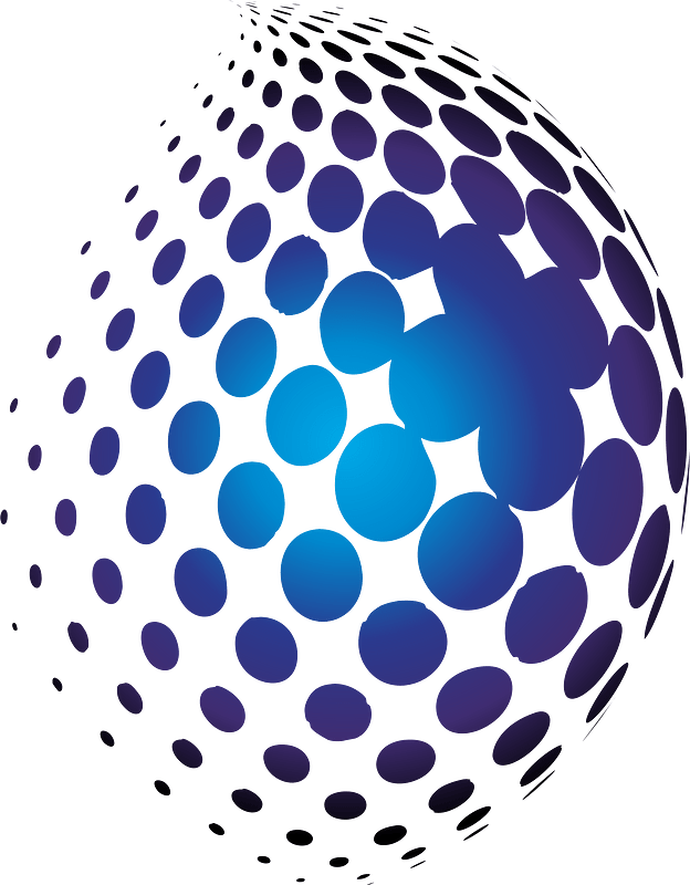 Halftone pattern logo design