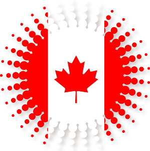 Canadian flag halftone effect