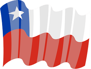 Waving flag of the Republic of Chile