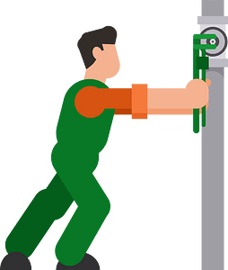 Plumber working clip art