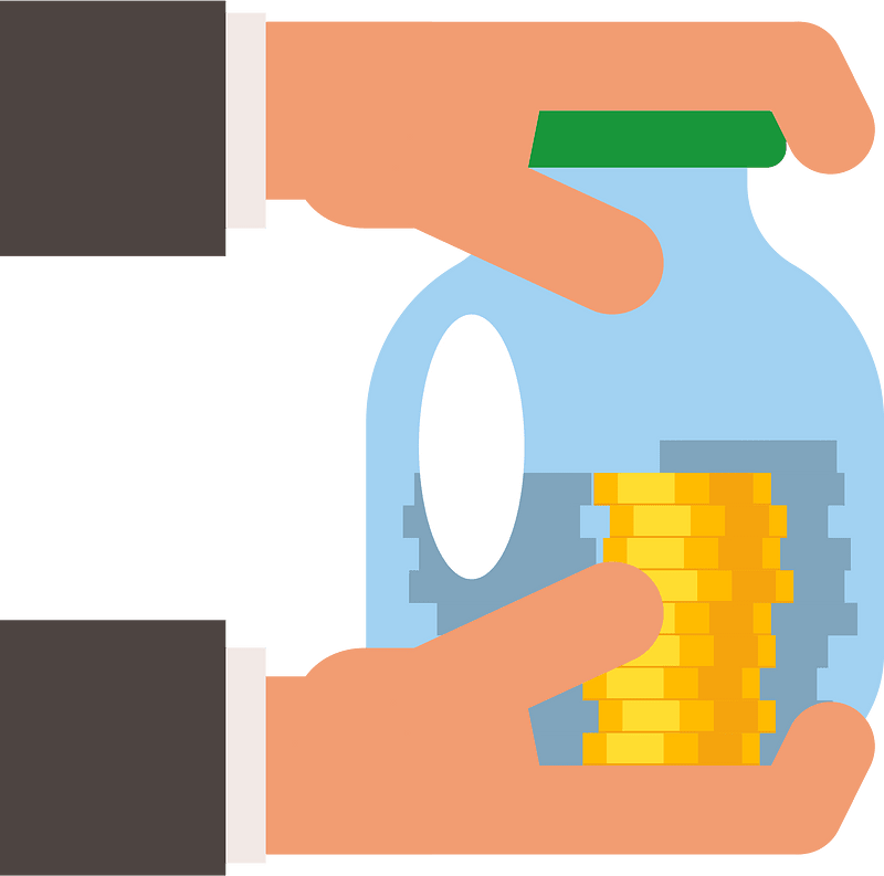 A jar with money