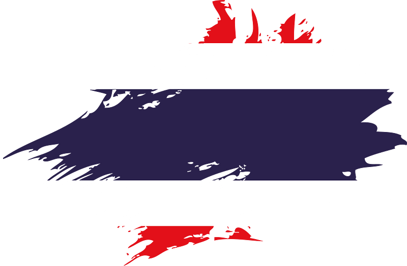 Thai flag painted