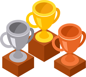 Trophies 3D clip art