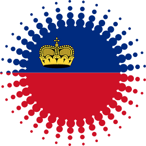 Liechtenstein flag sticker label