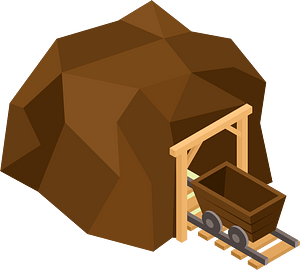 Coal mine 3D clip art
