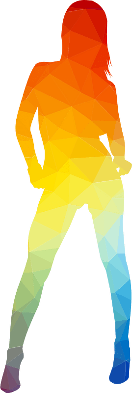 Female dancer silhouette clip art