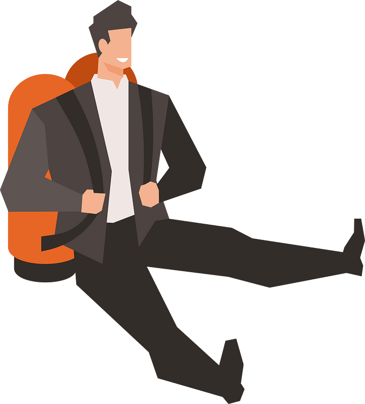 Businessman with a jet pack