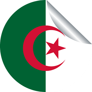 Algerian flag peeling sticker